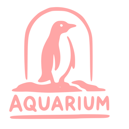 Aquarium Penguin Arch Logo #ffa6a6