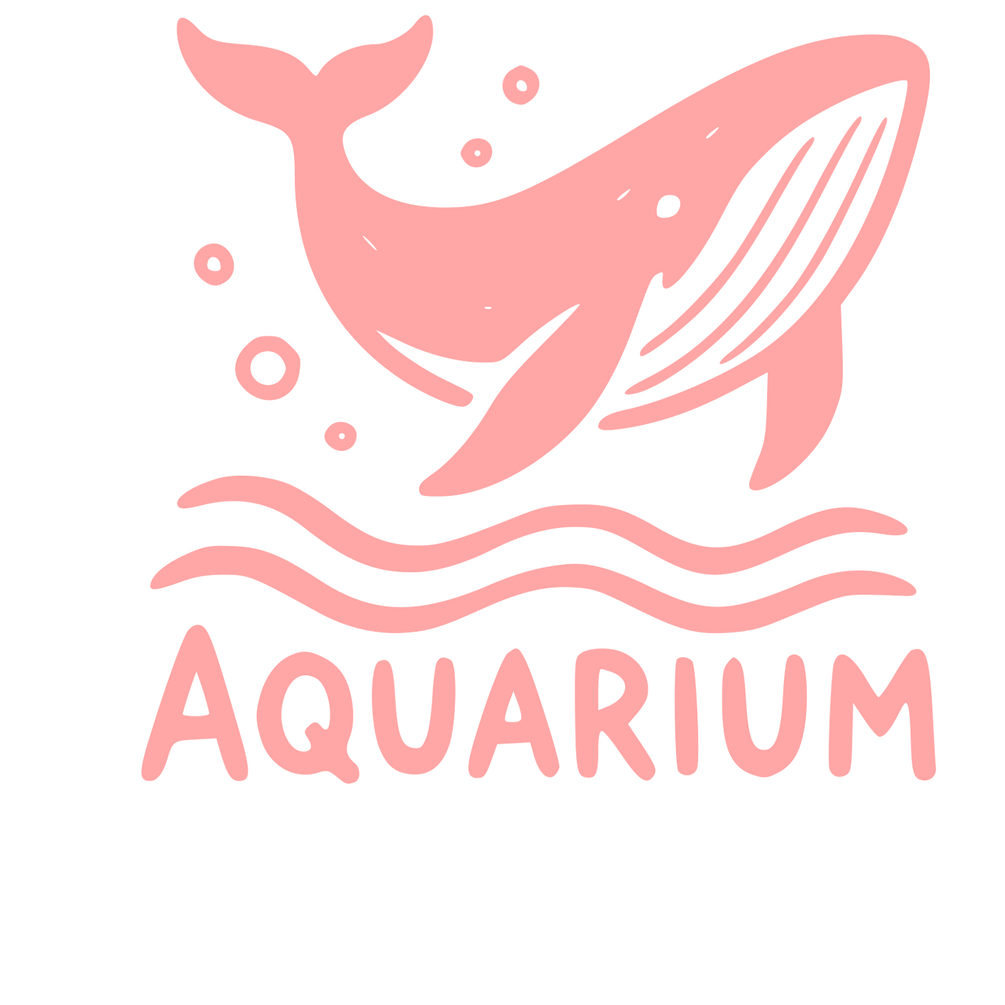 Hand-Drawn Whale Aquarium Logo #ffa6a6