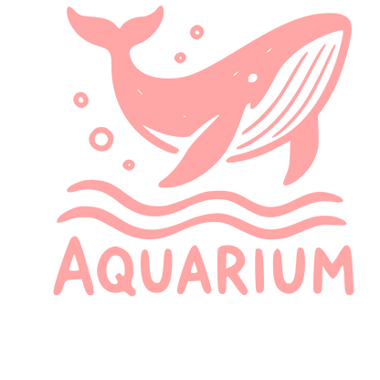 Hand-Drawn Whale Aquarium Logo #ffa6a6