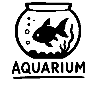 Hand-Drawn Aquarium Fish Bowl Logo