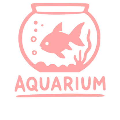 Hand-Drawn Aquarium Fish Bowl Logo #ffa6a6