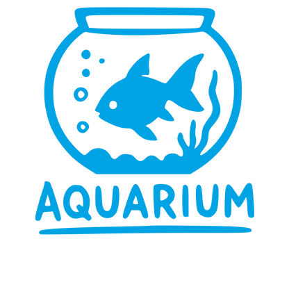 Hand-Drawn Aquarium Fish Bowl Logo #00a3e4