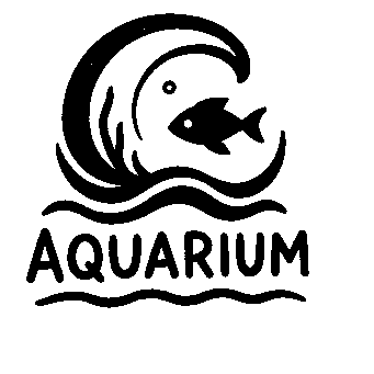 Hand-Drawn Aquarium Wave Fish Logo