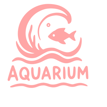 Hand-Drawn Aquarium Wave Fish Logo #ffa6a6