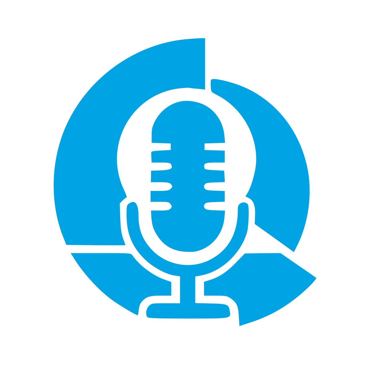 Podcast Mic Circle Logo #00a3e4