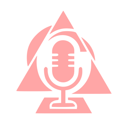 Microphone Triangle Overlap Logo #ffa6a6