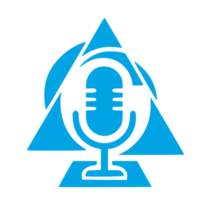 Microphone Triangle Overlap Logo #00a3e4