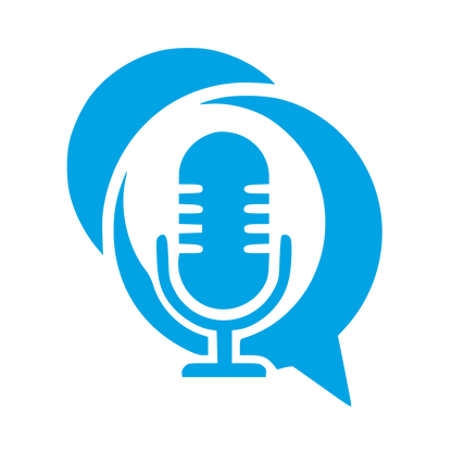 Podcast Mic Speech Bubble Logo #00a3e4