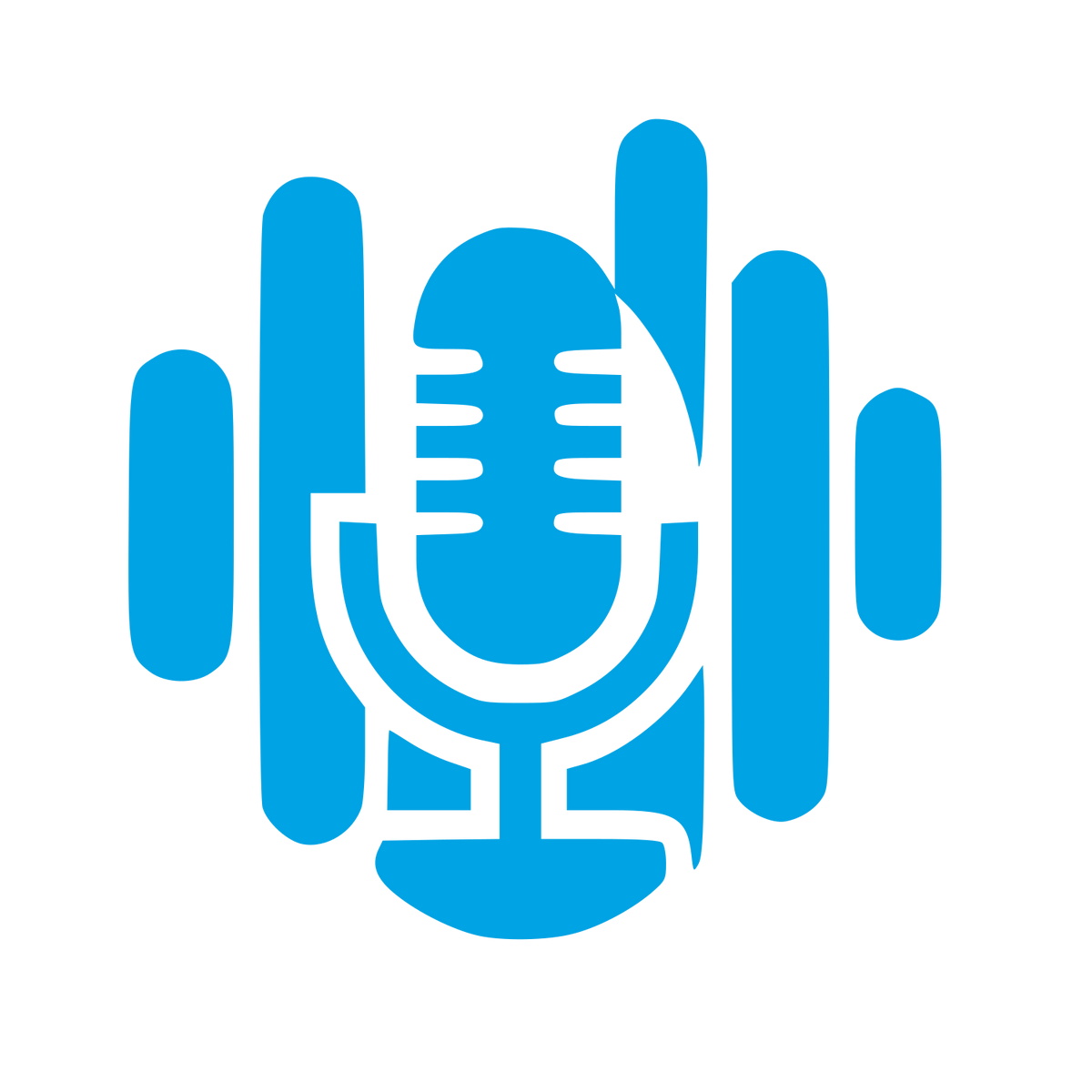Podcast Mic Soundwave Logo #00a3e4