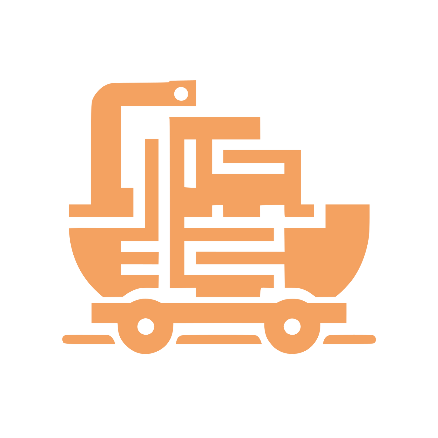 Truck Delivery Vehicle Logo #F4A261