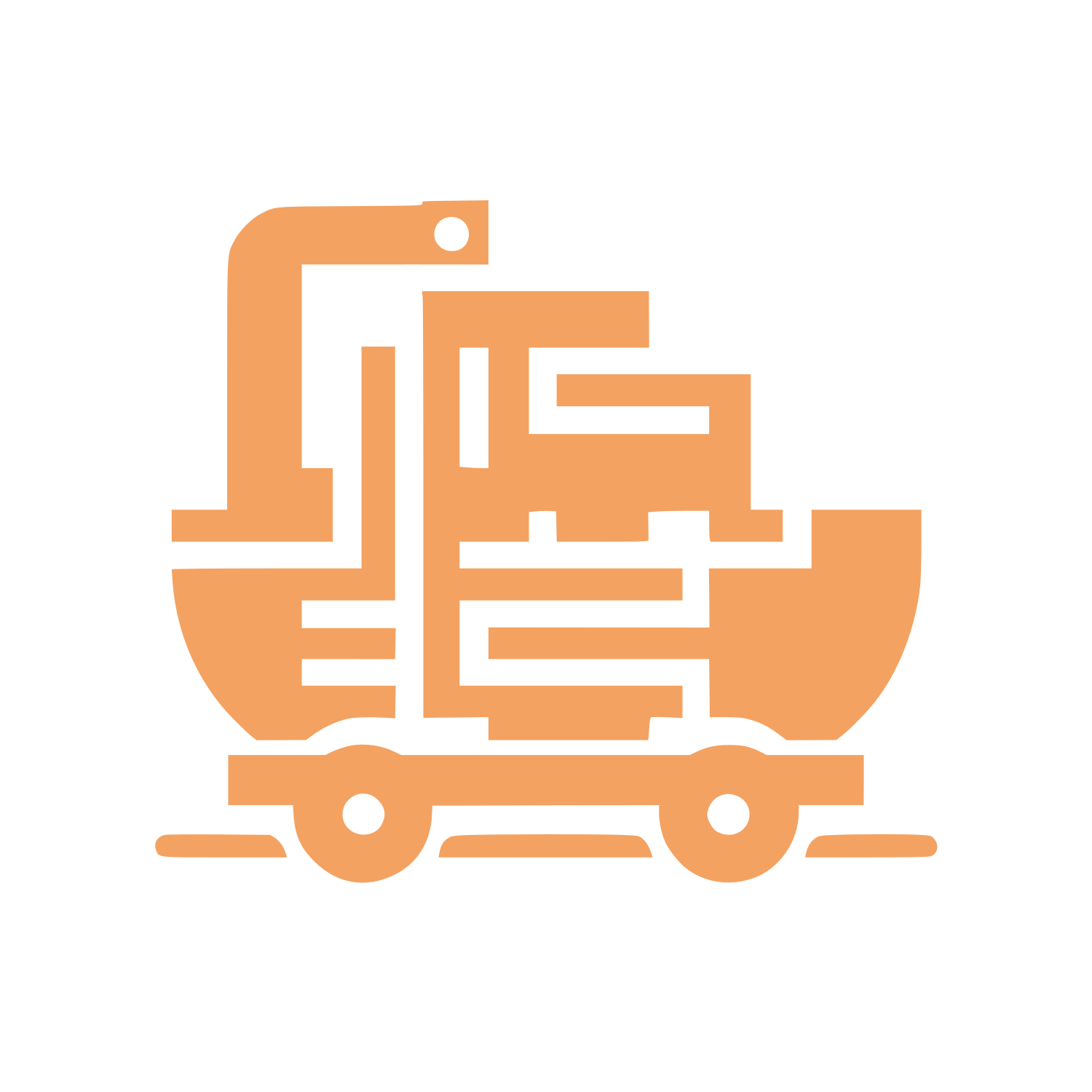 Truck Delivery Vehicle Logo #F4A261