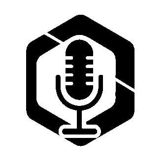 Microphone Hexagon Badge Logo