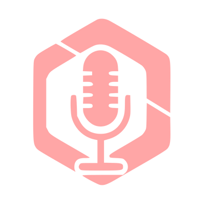Microphone Hexagon Badge Logo #ffa6a6