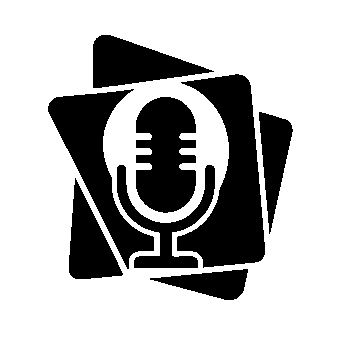 Layered Cards Podcast Mic Logo