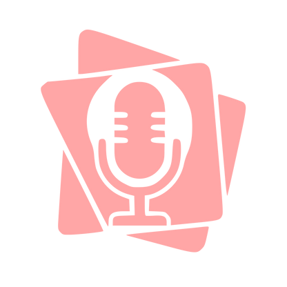 Layered Cards Podcast Mic Logo #ffa6a6