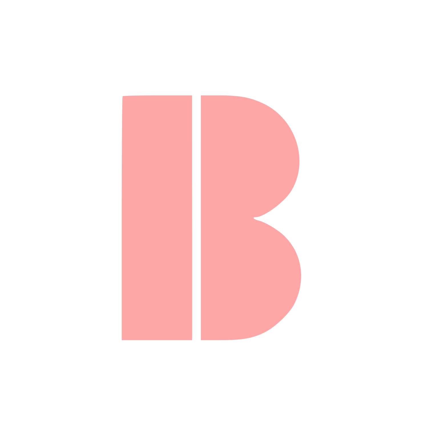 Letter B Modernist Logo #ffa6a6