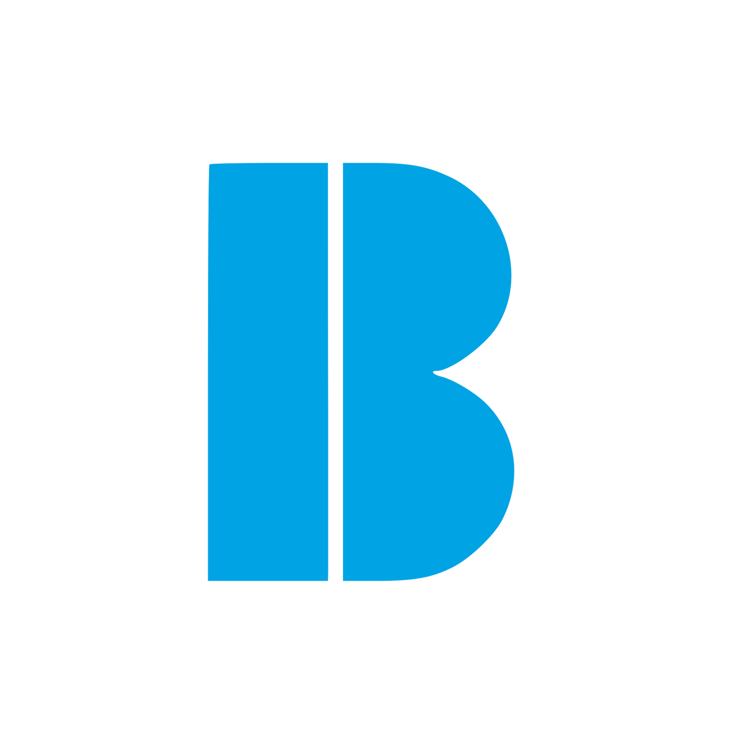 Letter B Modernist Logo #00a3e4