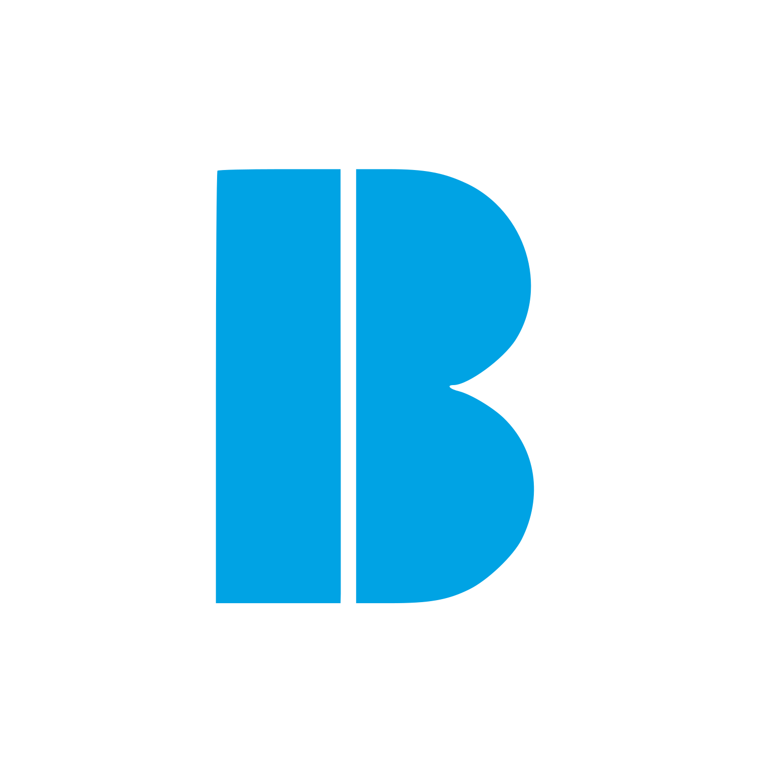 Letter B Modernist Logo #00a3e4