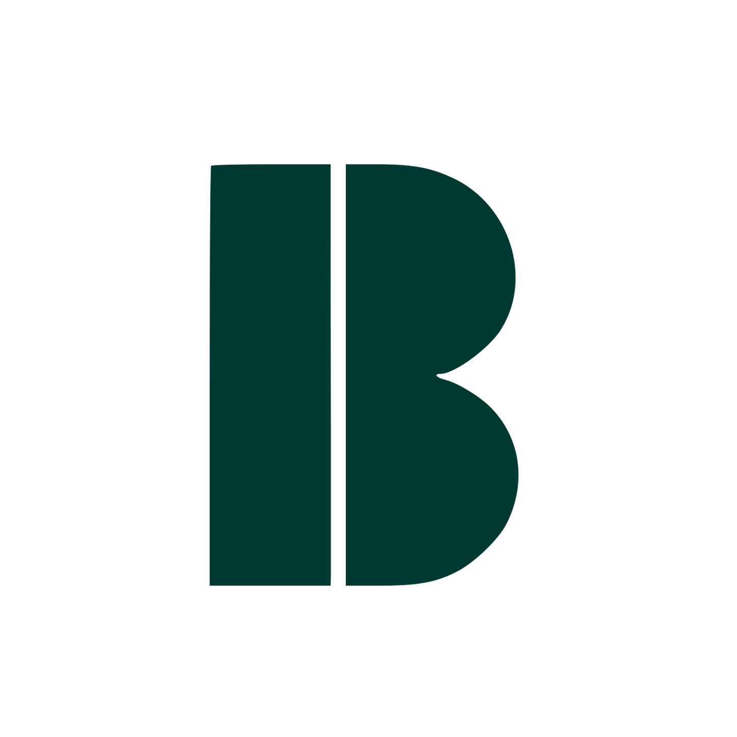 Letter B Modernist Logo #003932