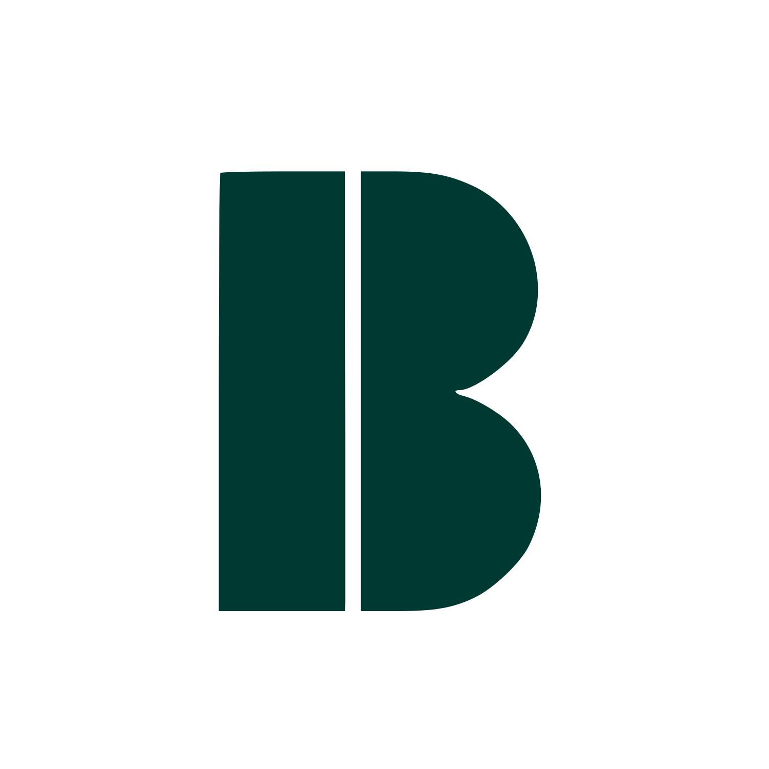 Letter B Modernist Logo #003932
