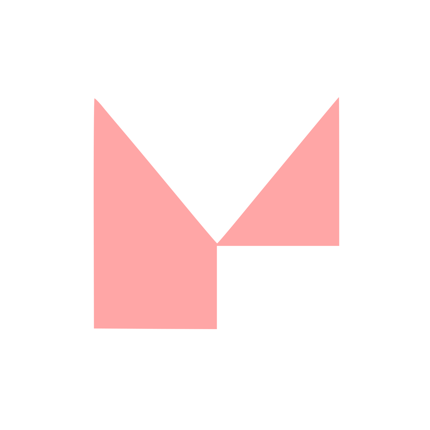 M Letter Logo #ffa6a6