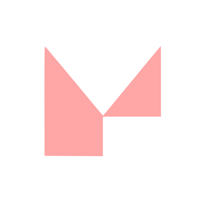 M Letter Logo #ffa6a6