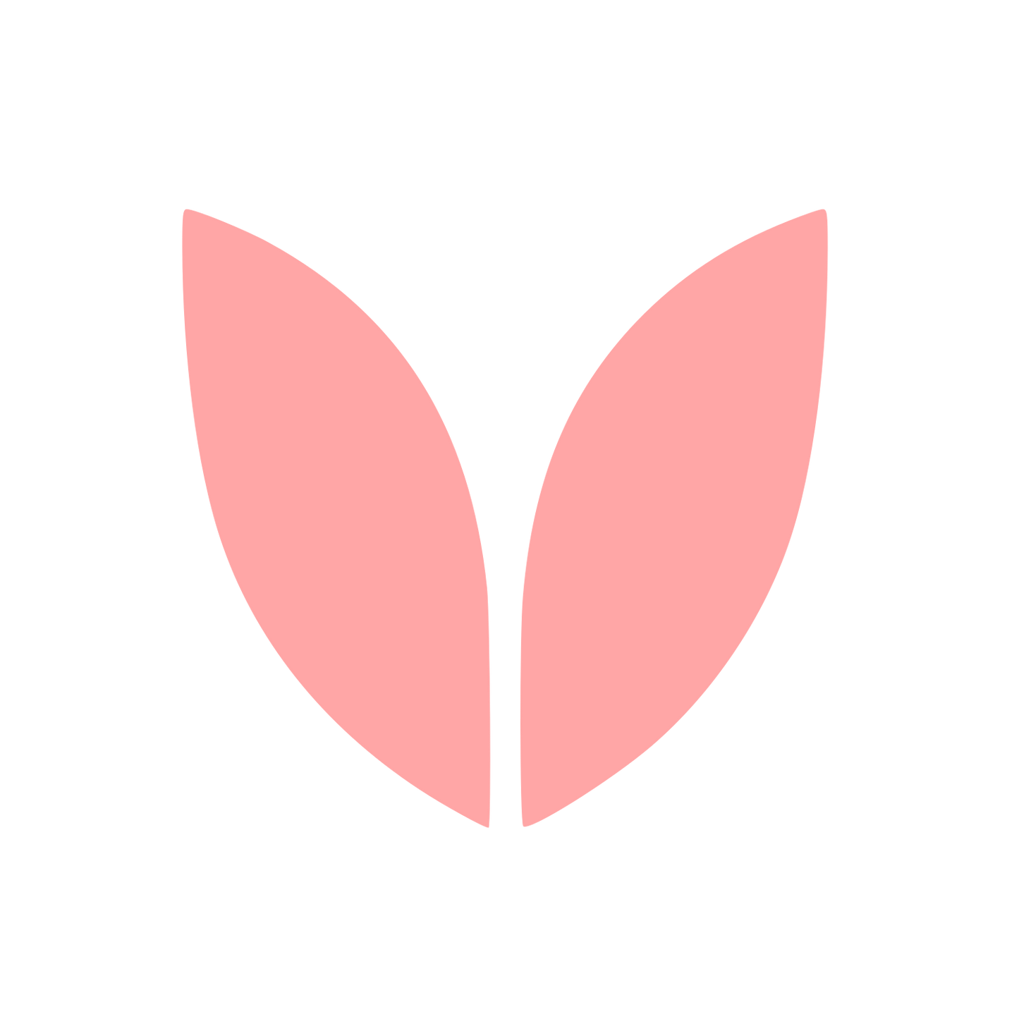Twin Leaves Plant Logo #ffa6a6