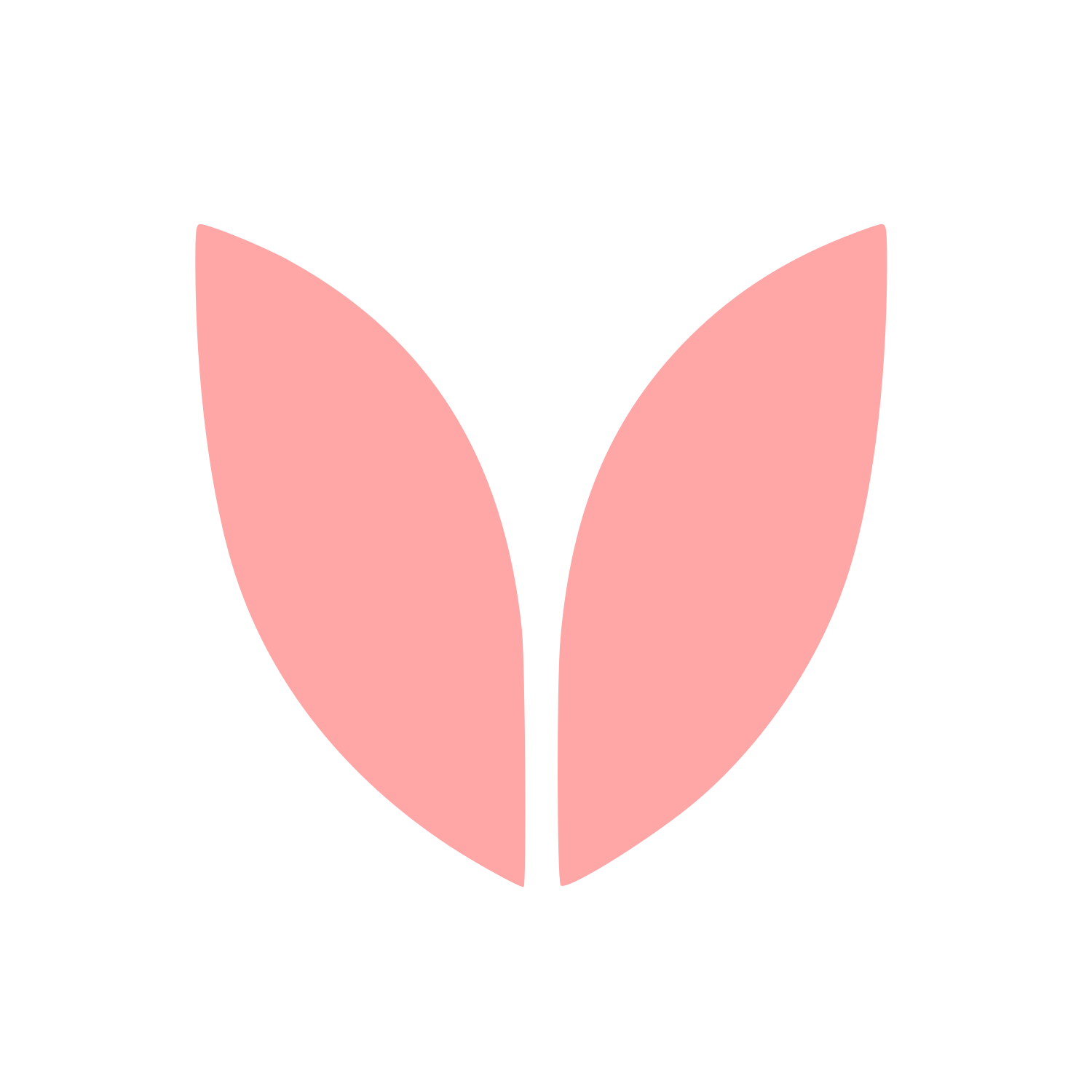 Twin Leaves Plant Logo #ffa6a6