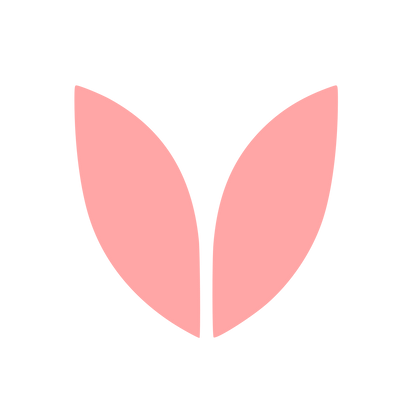 Twin Leaves Plant Logo #ffa6a6