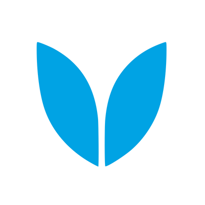 Twin Leaves Plant Logo #00a3e4