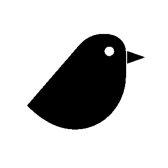 Minimal Bird Sticker Logo