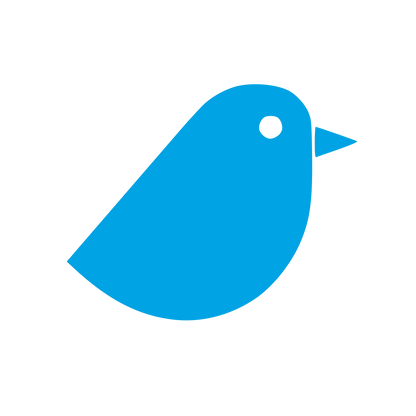 Minimal Bird Sticker Logo #00a3e4