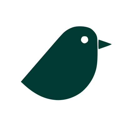 Minimal Bird Sticker Logo #003932