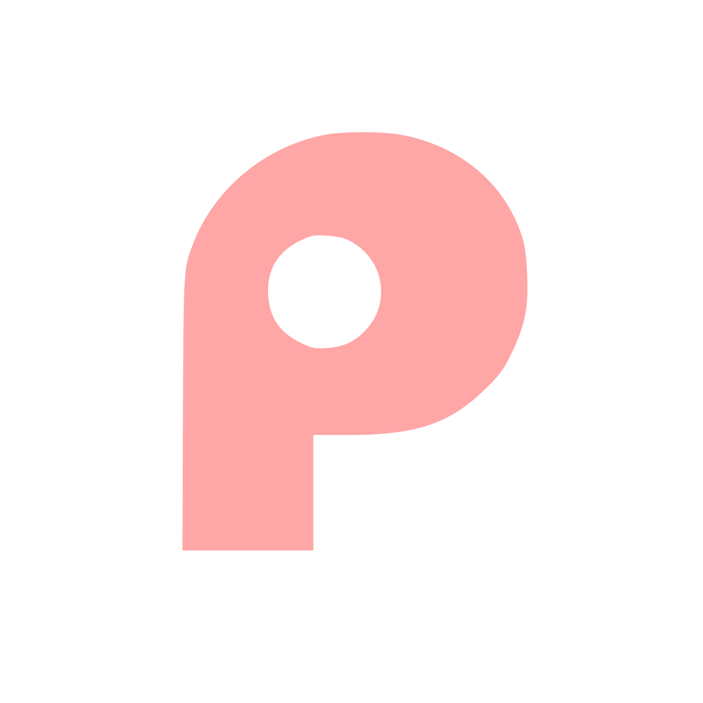 Letter P Minimal Logo #ffa6a6