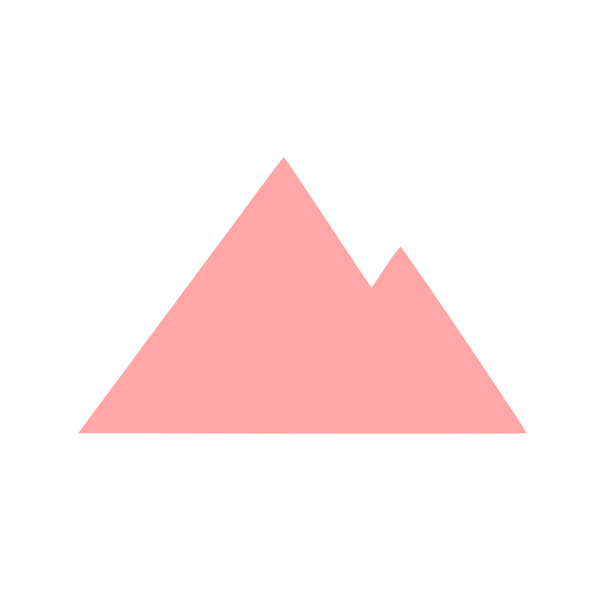Mountain Range Silhouette Logo #ffa6a6