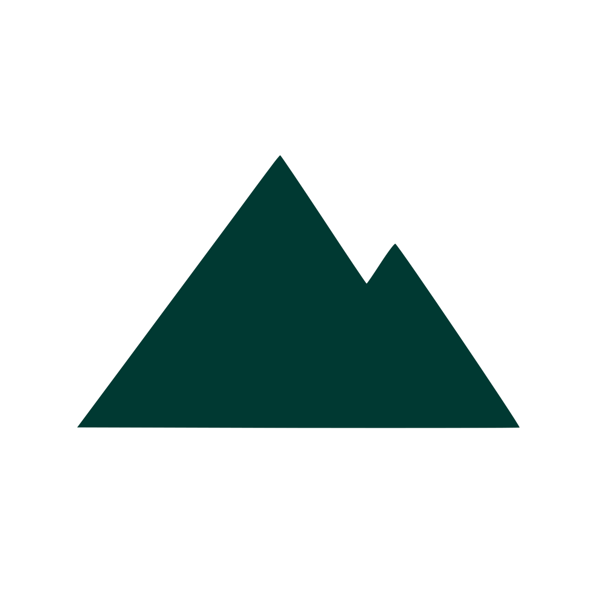 Mountain Range Silhouette Logo #003932
