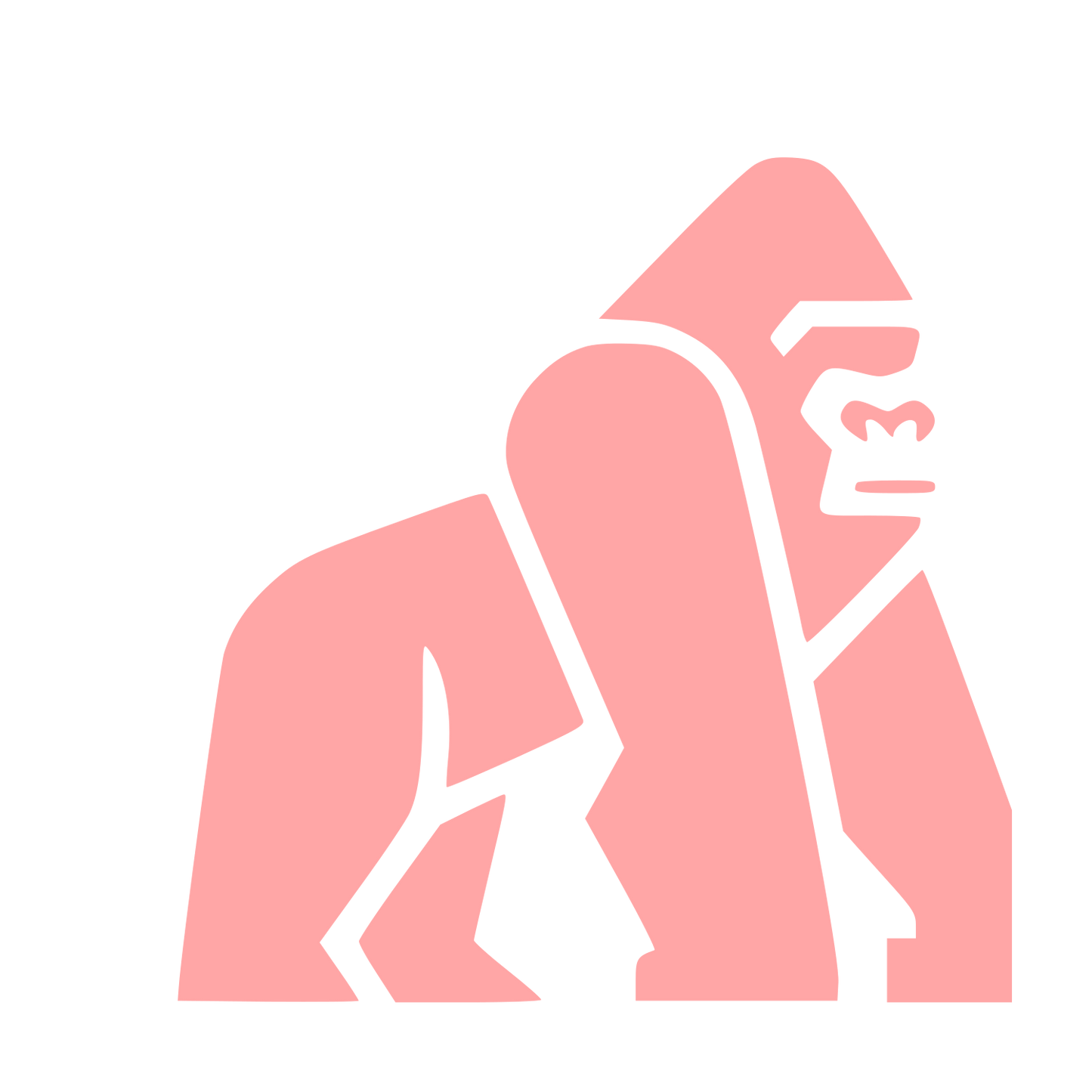 Gorilla Bold Geometric Logo #ffa6a6