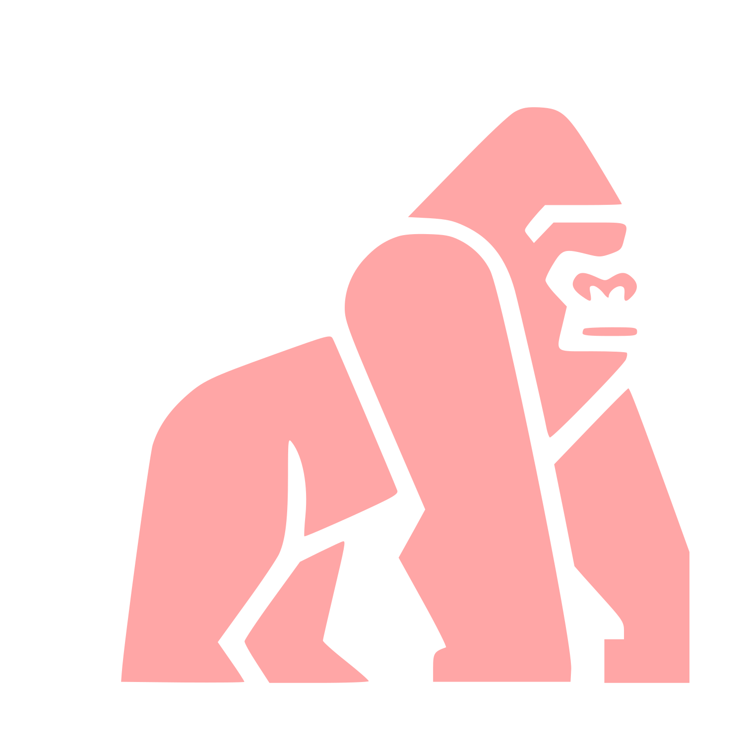 Gorilla Bold Geometric Logo #ffa6a6