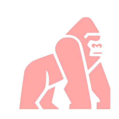 Gorilla Bold Geometric Logo #ffa6a6