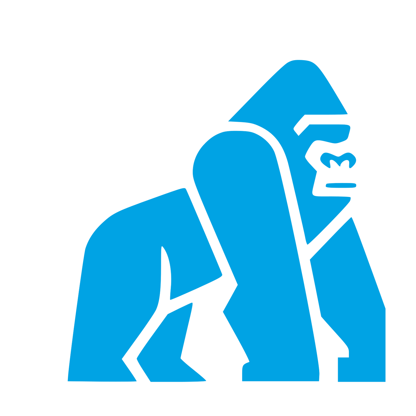 Gorilla Bold Geometric Logo #00a3e4
