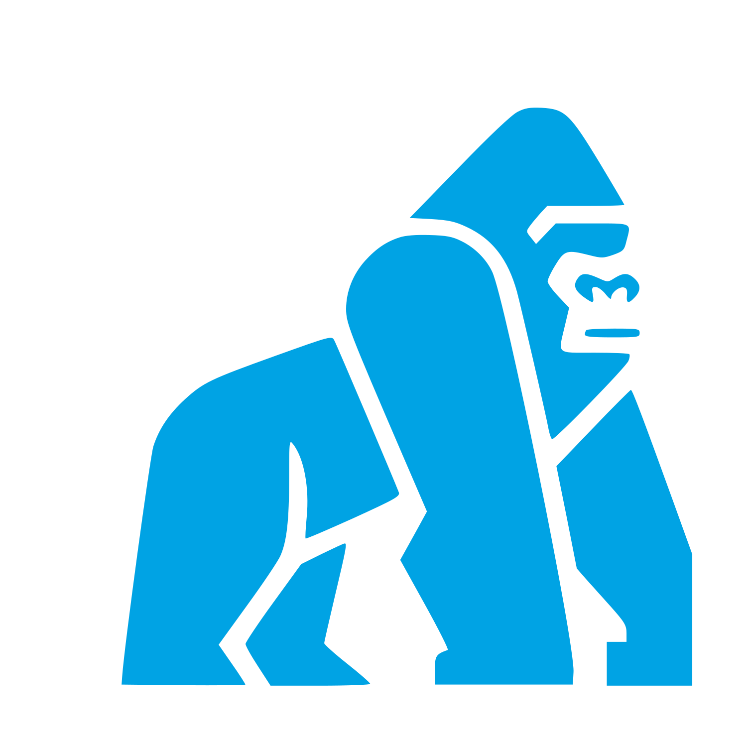 Gorilla Bold Geometric Logo #00a3e4