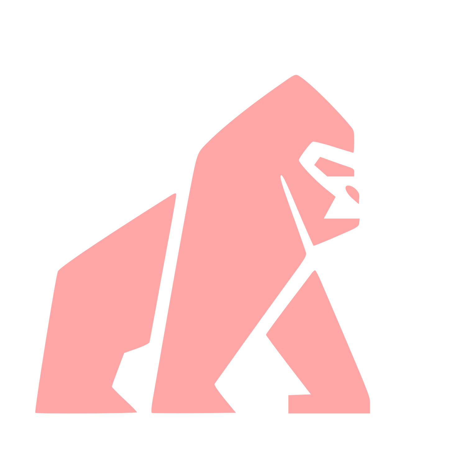 Geometric Gorilla Logo #ffa6a6
