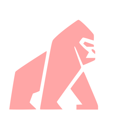 Geometric Gorilla Logo #ffa6a6
