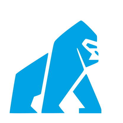 Geometric Gorilla Logo #00a3e4