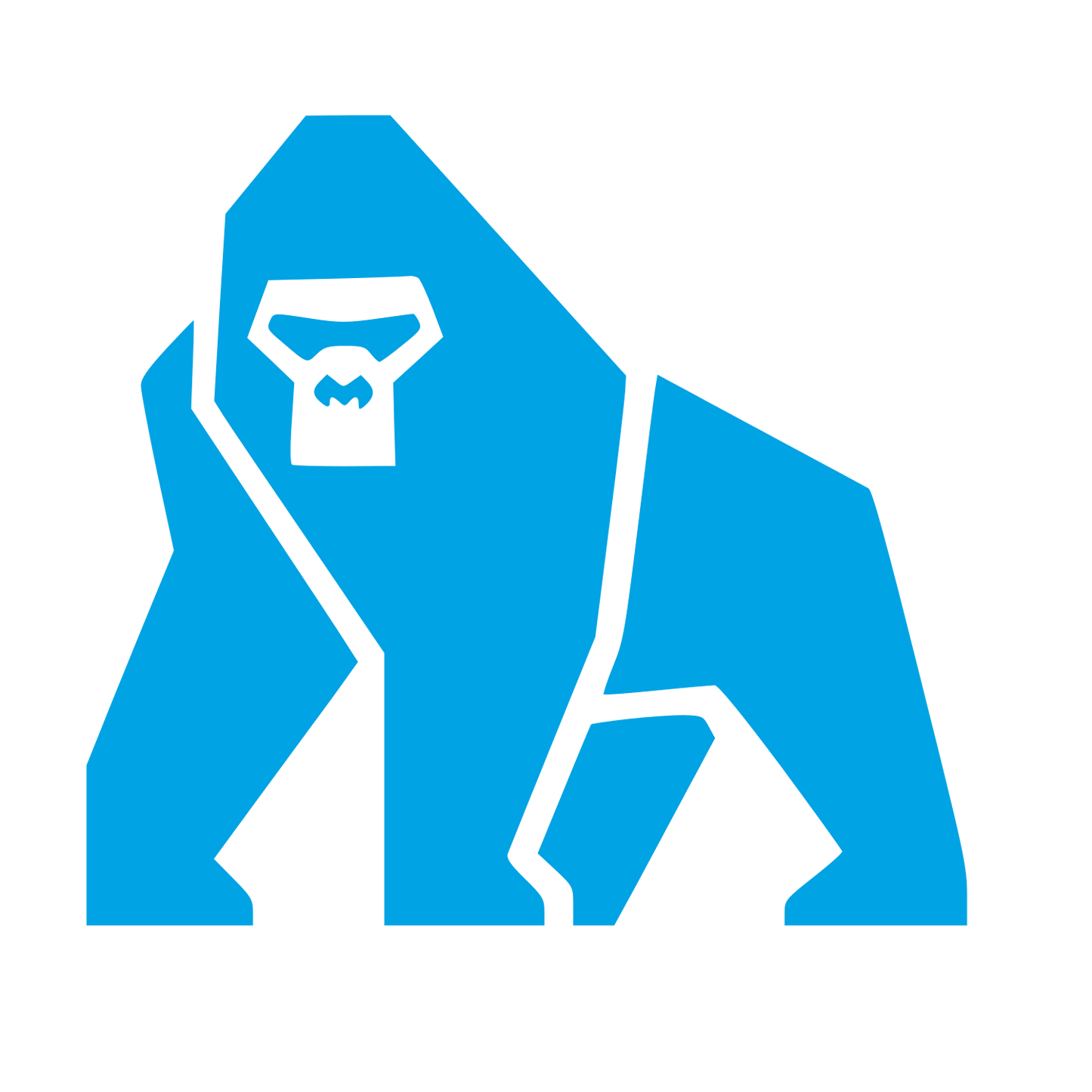 Geometric Gorilla Logo #00a3e4