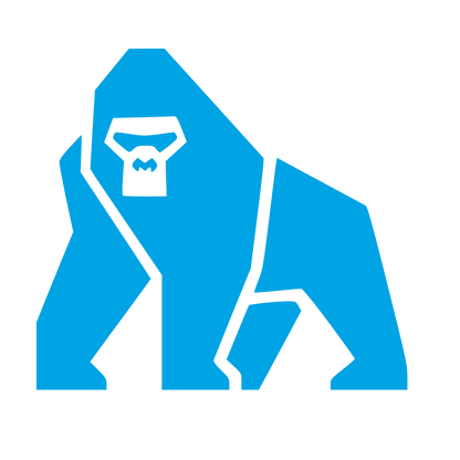 Geometric Gorilla Logo #00a3e4