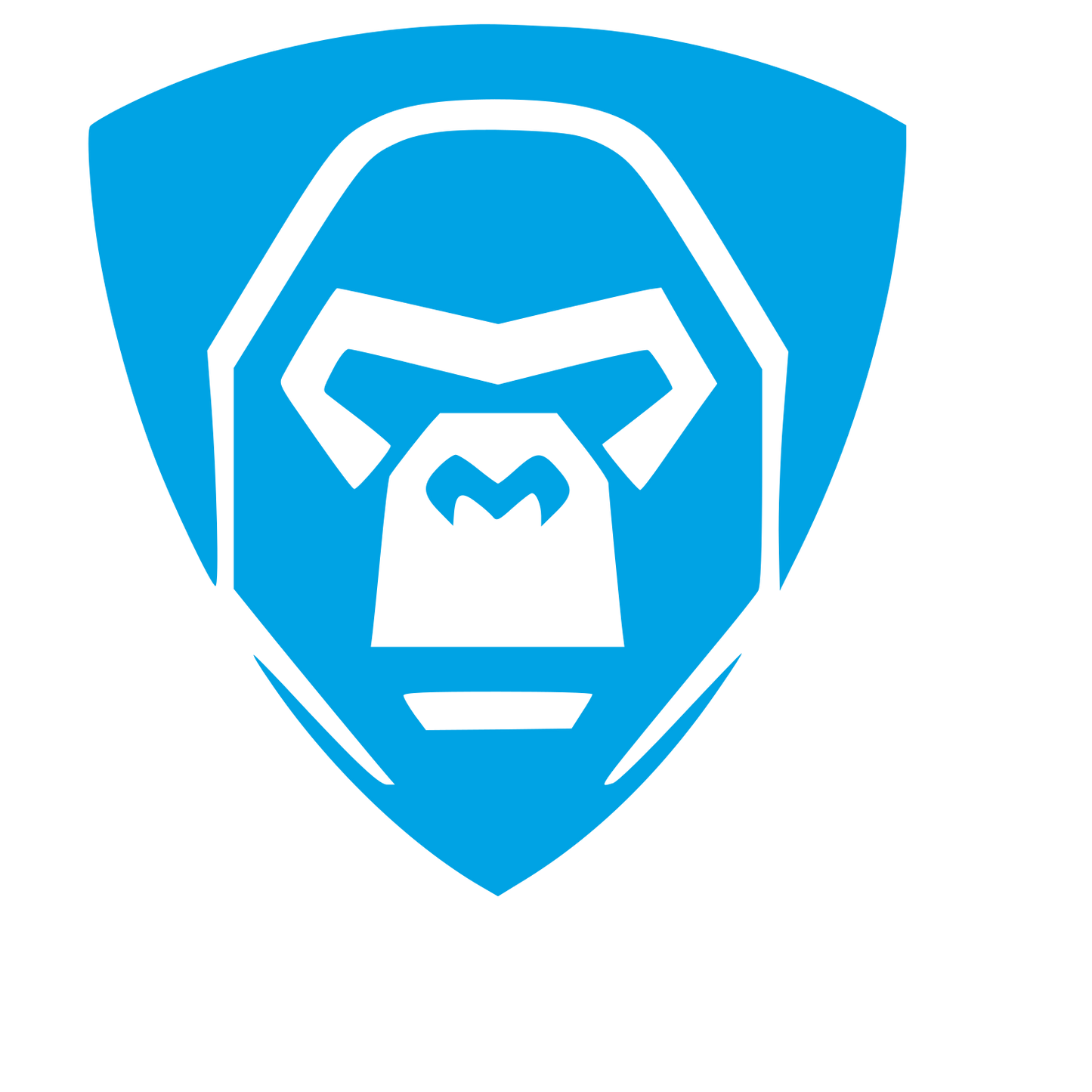 Gorilla Shield Emblem Logo #00a3e4