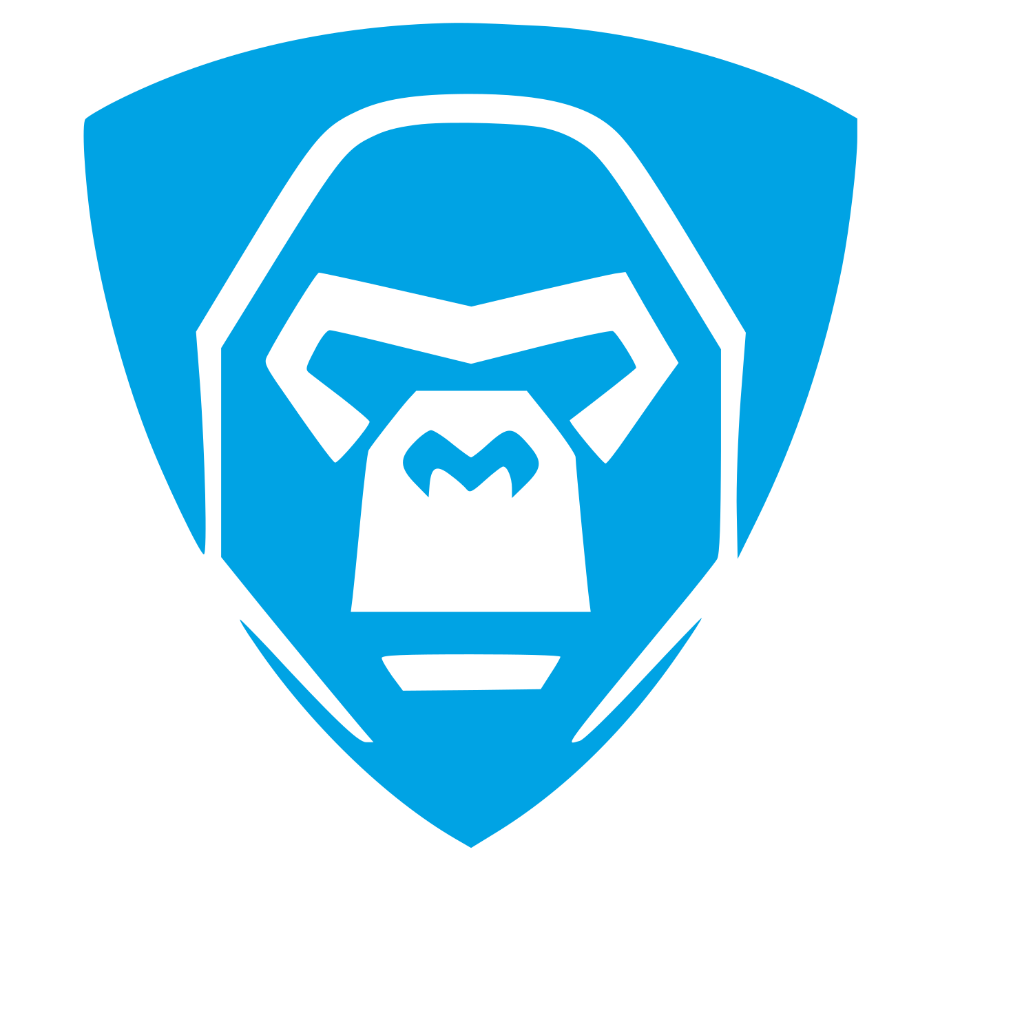 Gorilla Shield Emblem Logo #00a3e4