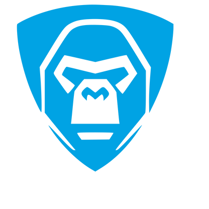 Gorilla Shield Emblem Logo #00a3e4