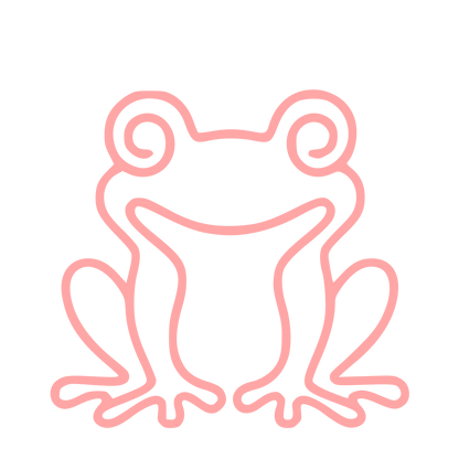 Monoline Frog Logo #ffa6a6